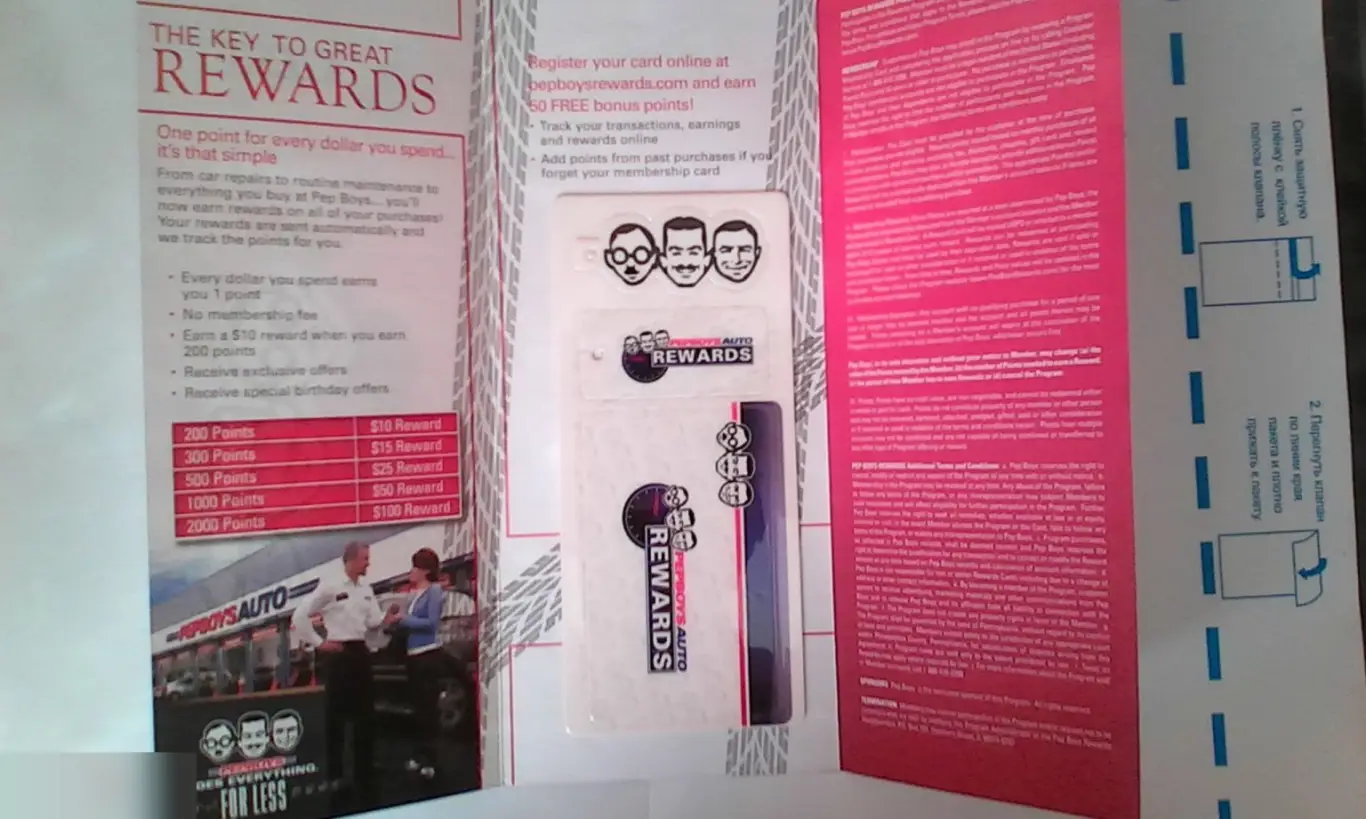 Pepboys auto rewards США 1