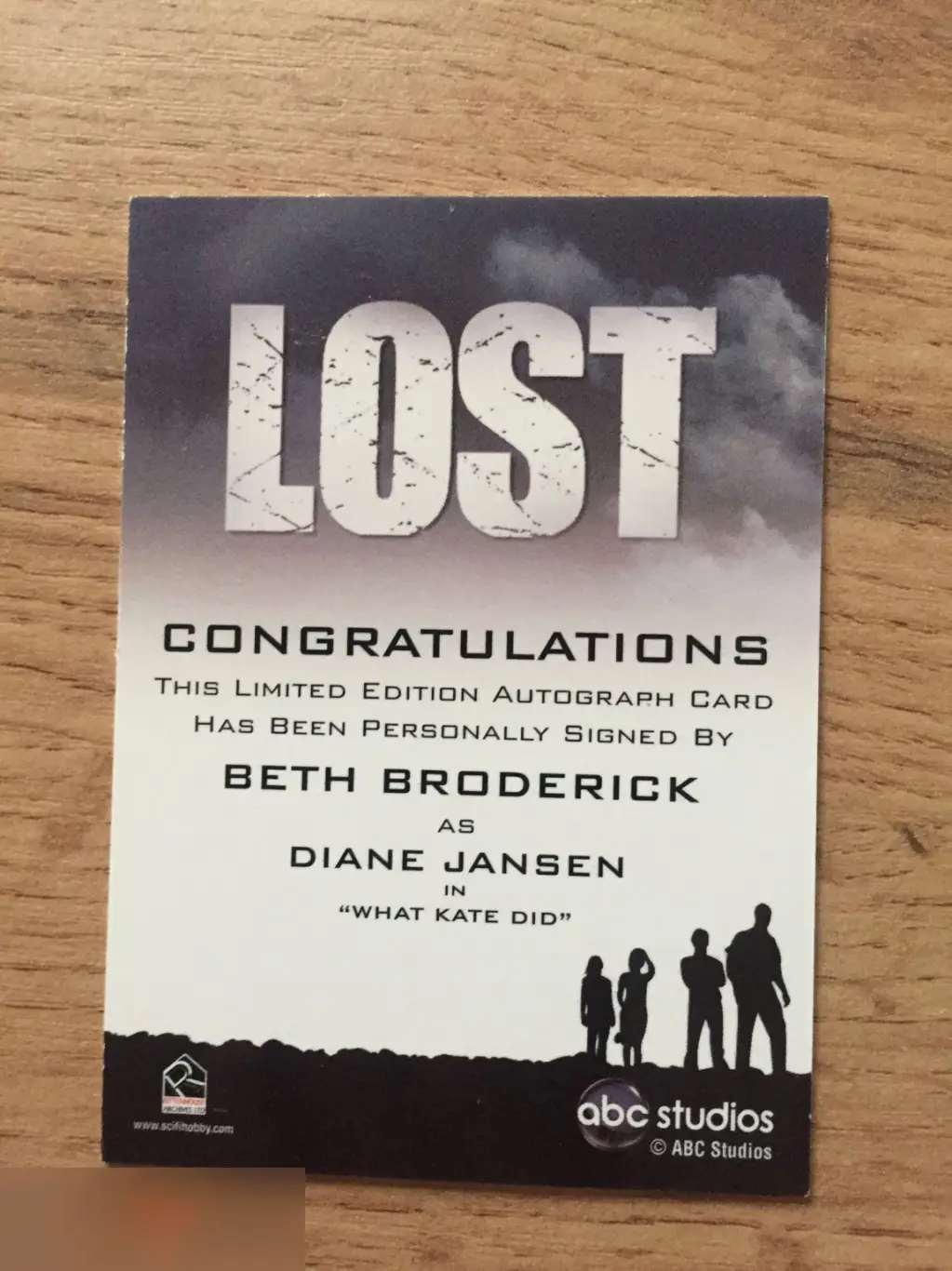 Бет Бродерик лимитированная карточка с автографом Остаться в живых 1