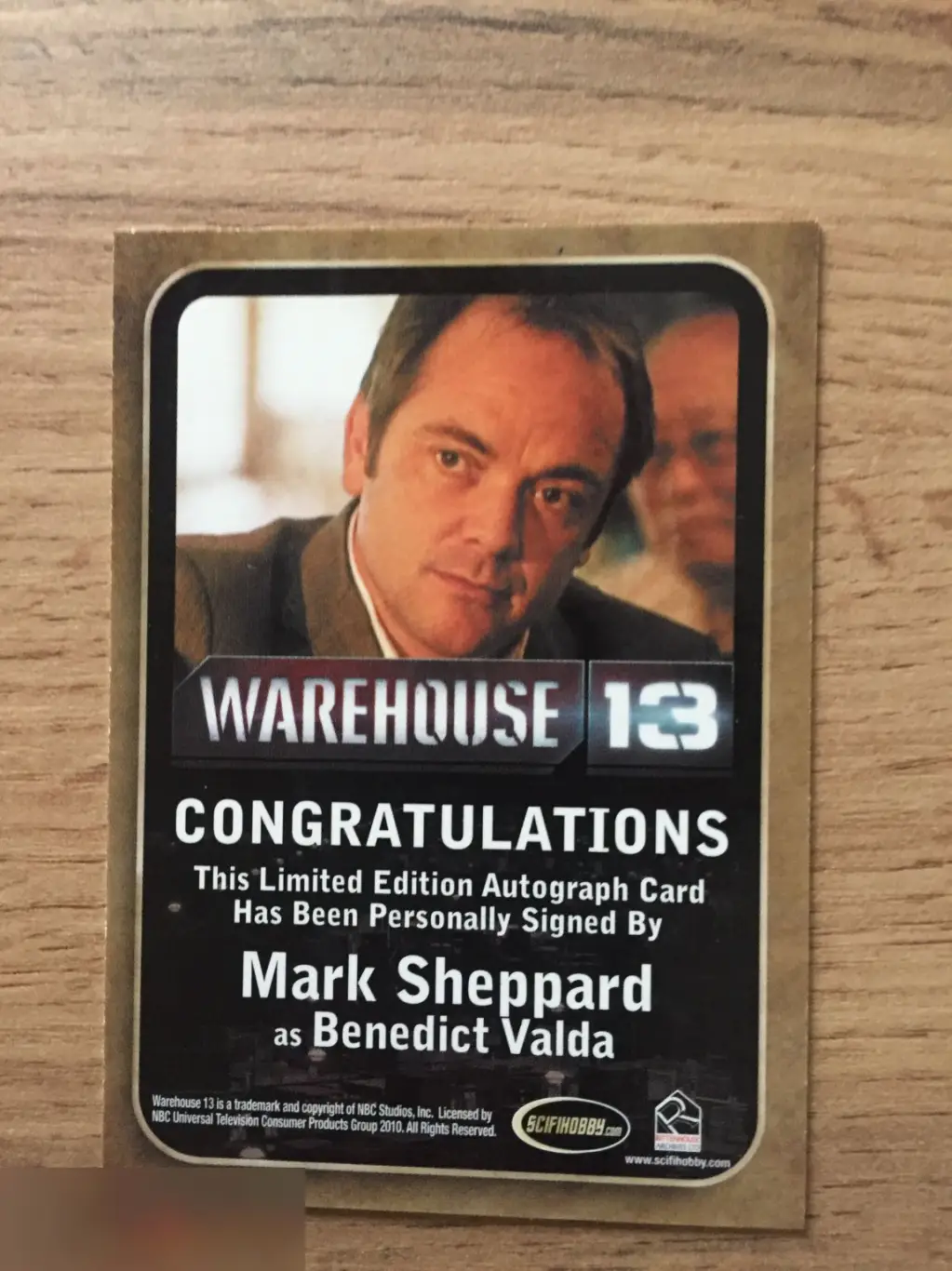Марк Шеппард лимитированная карточка с автографом Склад 13 1