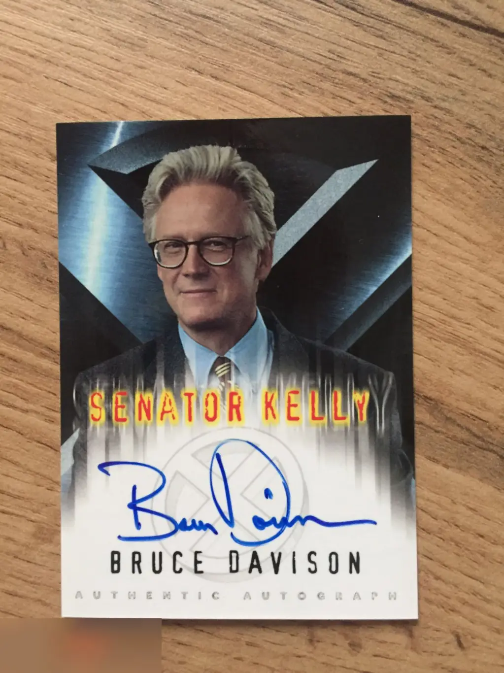 Брюс Дэвисон лимитированная карточка с автографом Люди Икс