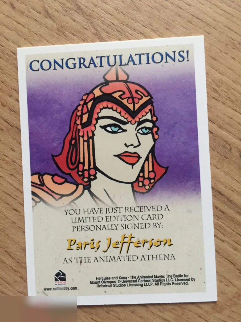 Парис Джефферсон лимитированная карточка с автографом 1