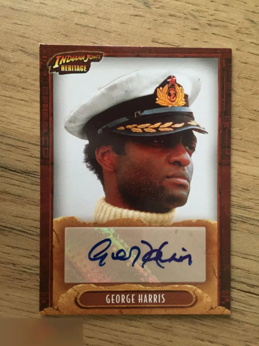 Джордж Харрис лимитированная карточка с автографом Индиана Джонс