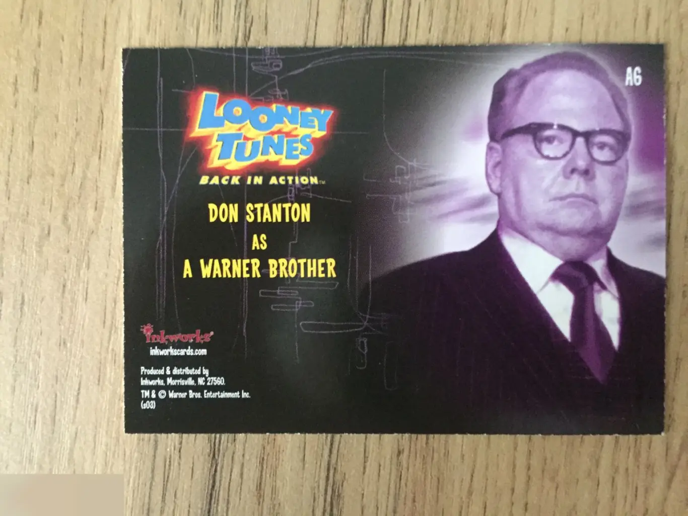 Дон Стантон лимитированная карточка с автографом Луни Тюнз: Снова в деле 1