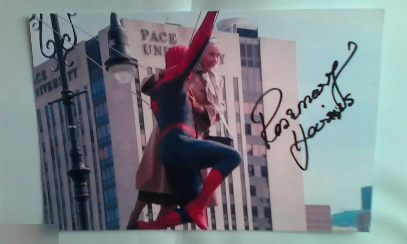 Розмари Харрис автограф на фото Человек-паук