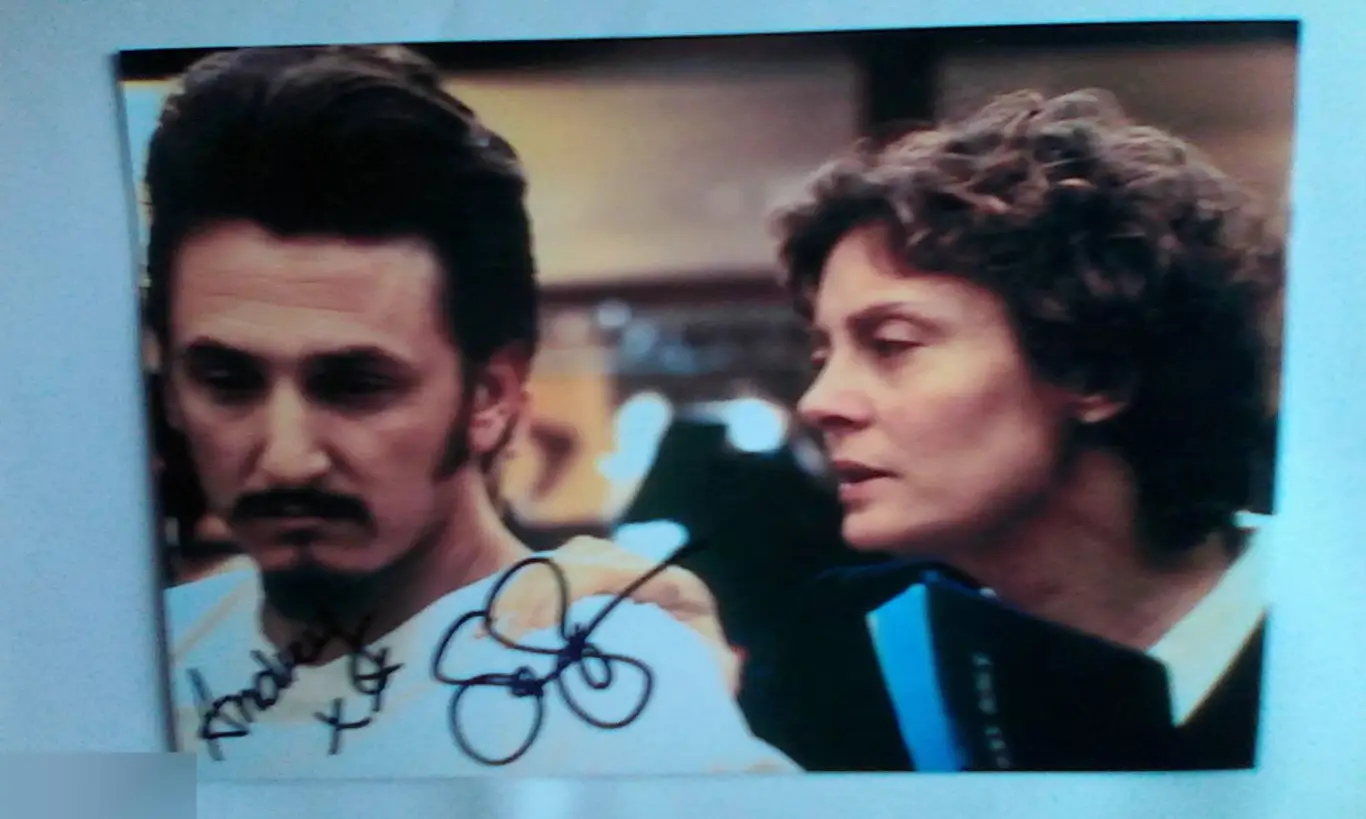 Сьюзен Сарандон автограф на фото Мертвец идёт