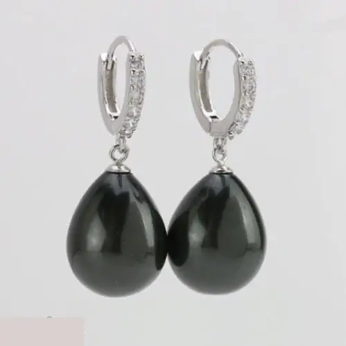 Серьги черный оникс покрытие серебро 925