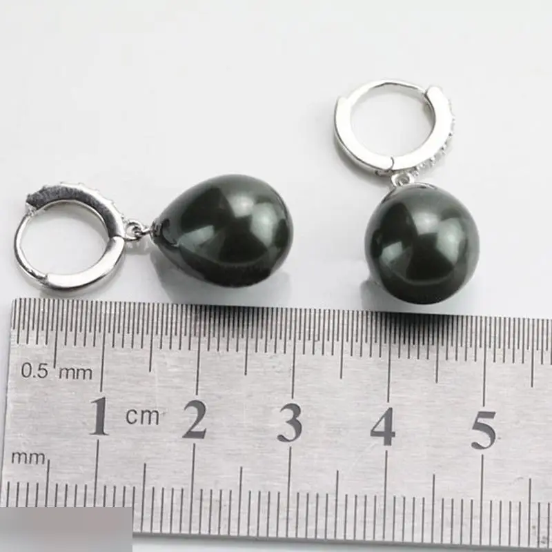 Серьги черный оникс покрытие серебро 925 1