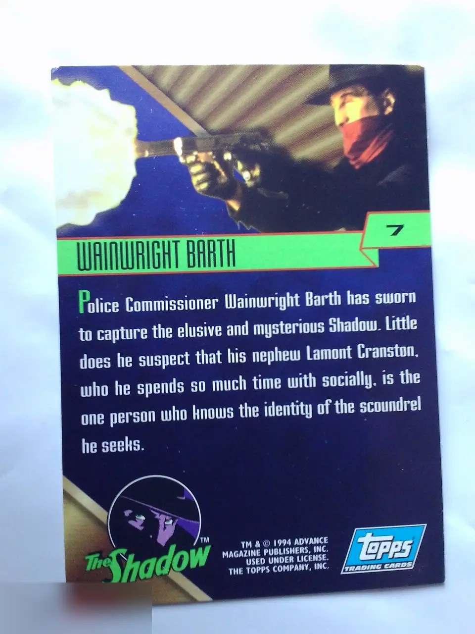 Рассел Малкэй автограф на карточке Тень 1