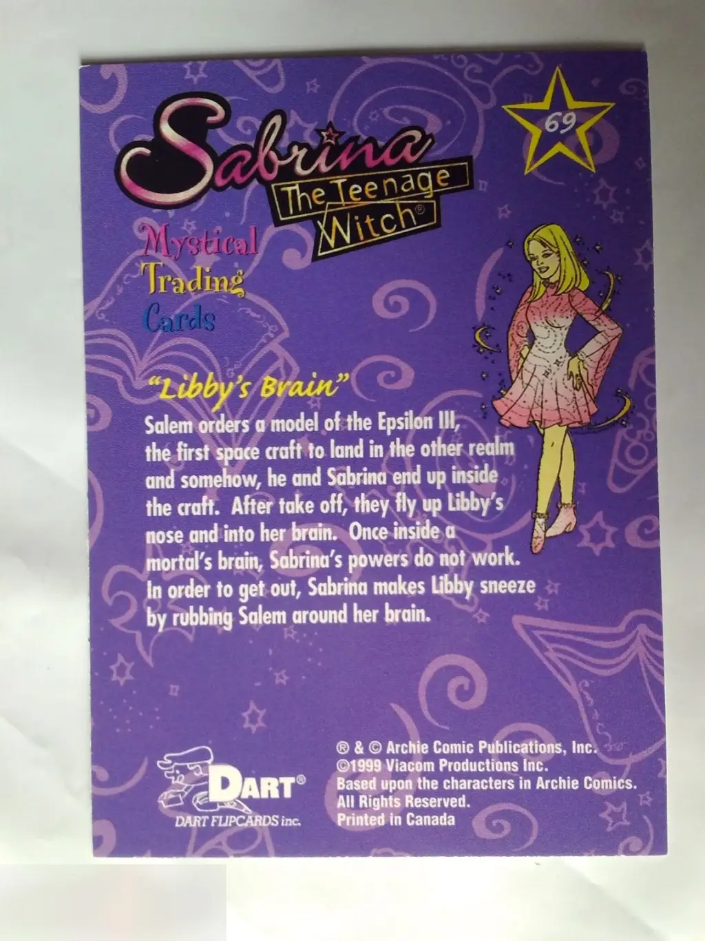 Мелисса Джоан Харт автограф на карточке Сабрина — маленькая ведьма 1