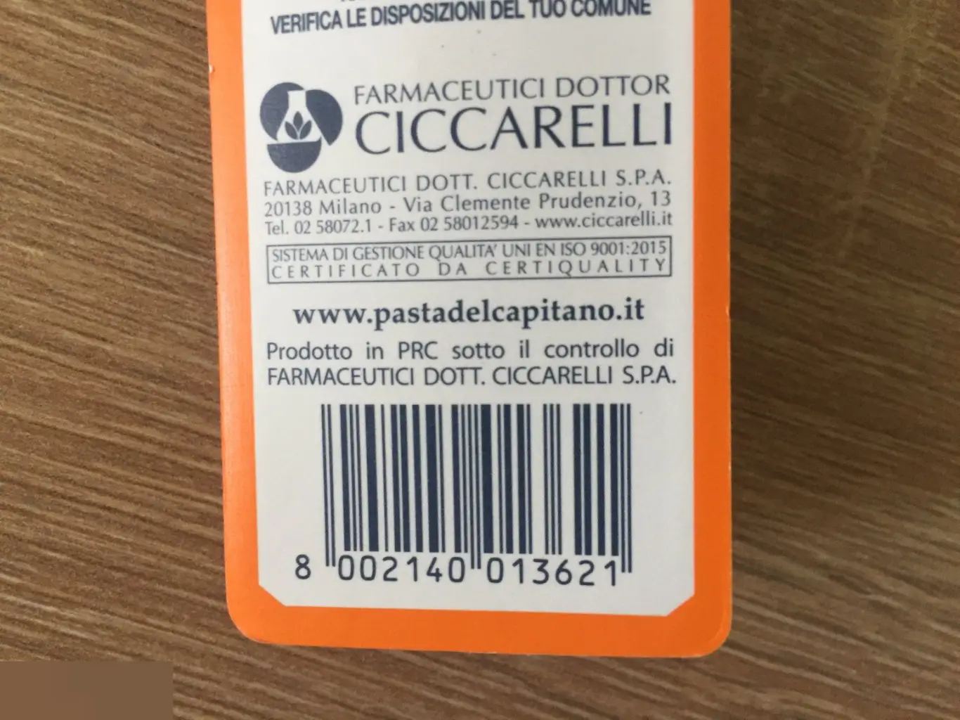 Зубная щетка Pasta del Capitano Medium средняя жесткость Китай 2