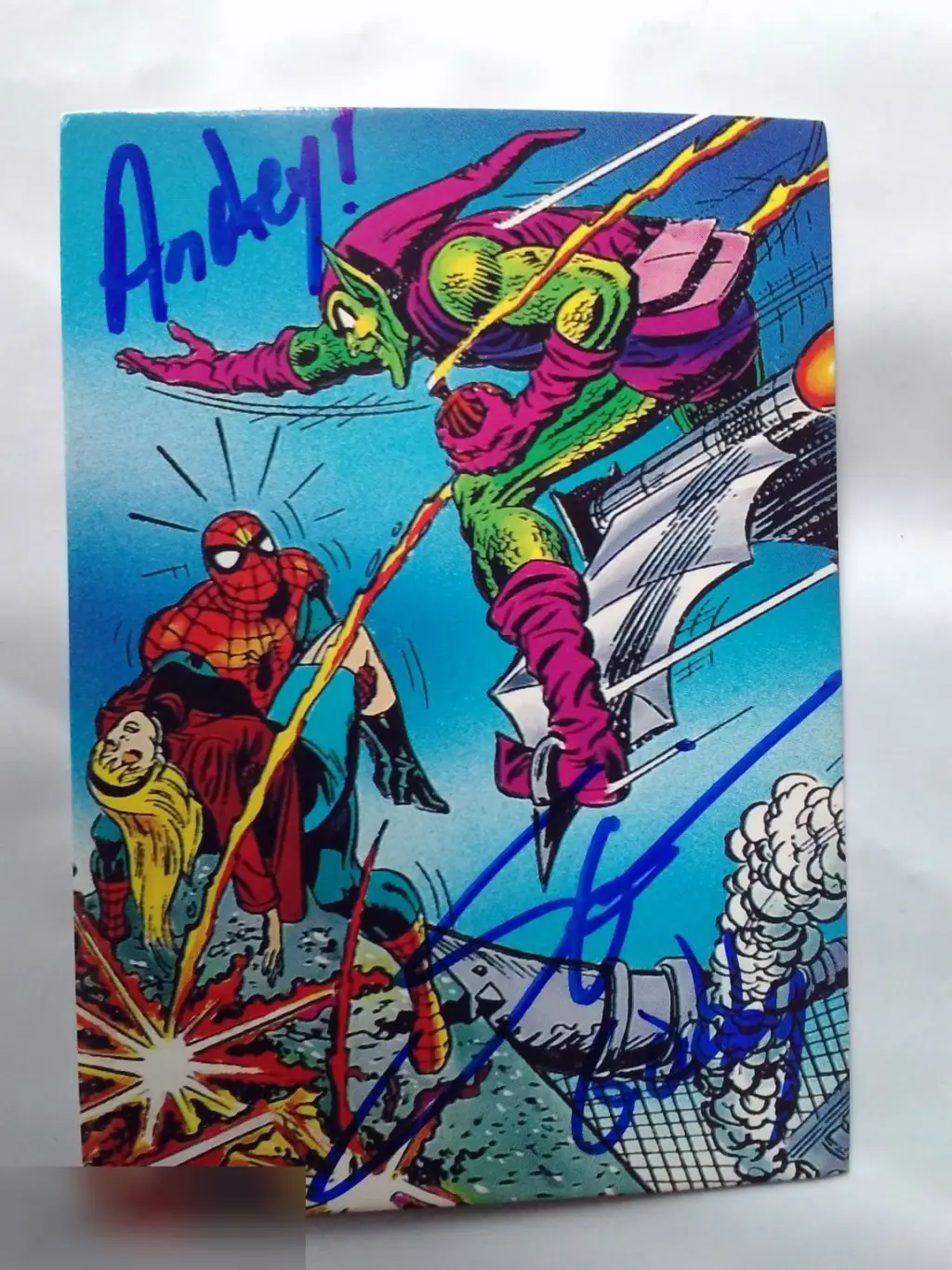 Стивен Блум автограф на карточке