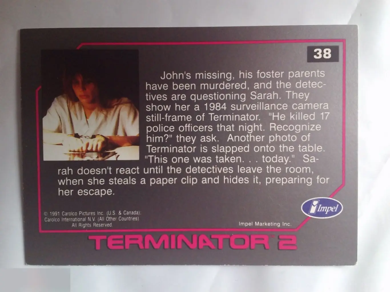 Эрл Боэн автограф на карточке Терминатор 2 1