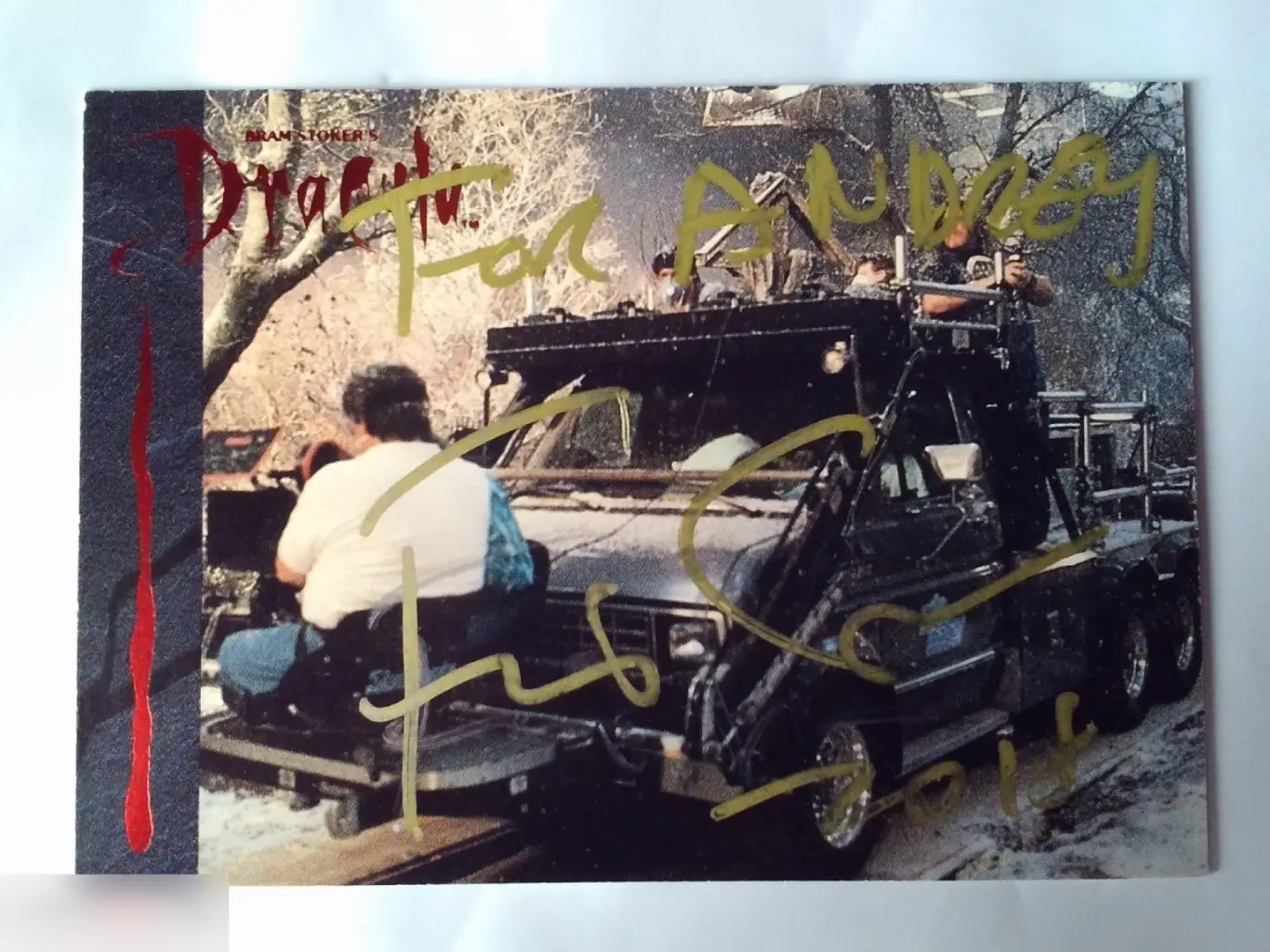 Фрэнсис Форд Коппола автограф на карточке Дракула