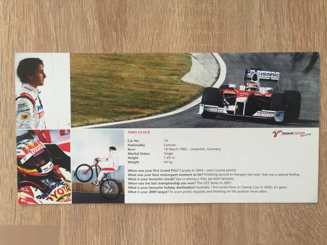 Тимо Глок напечатанный автограф принт 1