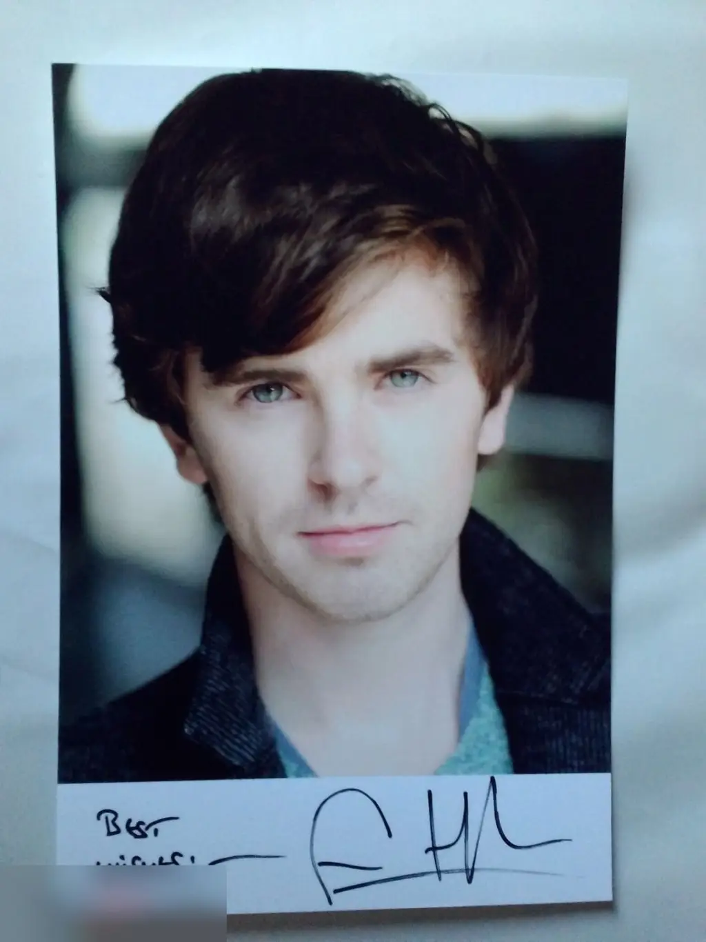 Фредди Хаймор автограф на фото Чарли и шоколадная фабрика