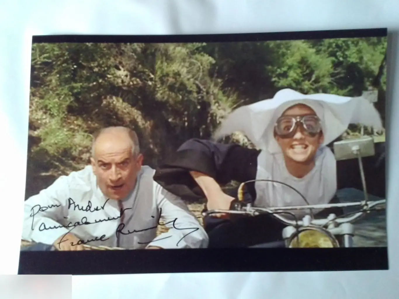 Франс Румилли автограф на фото Жандарм