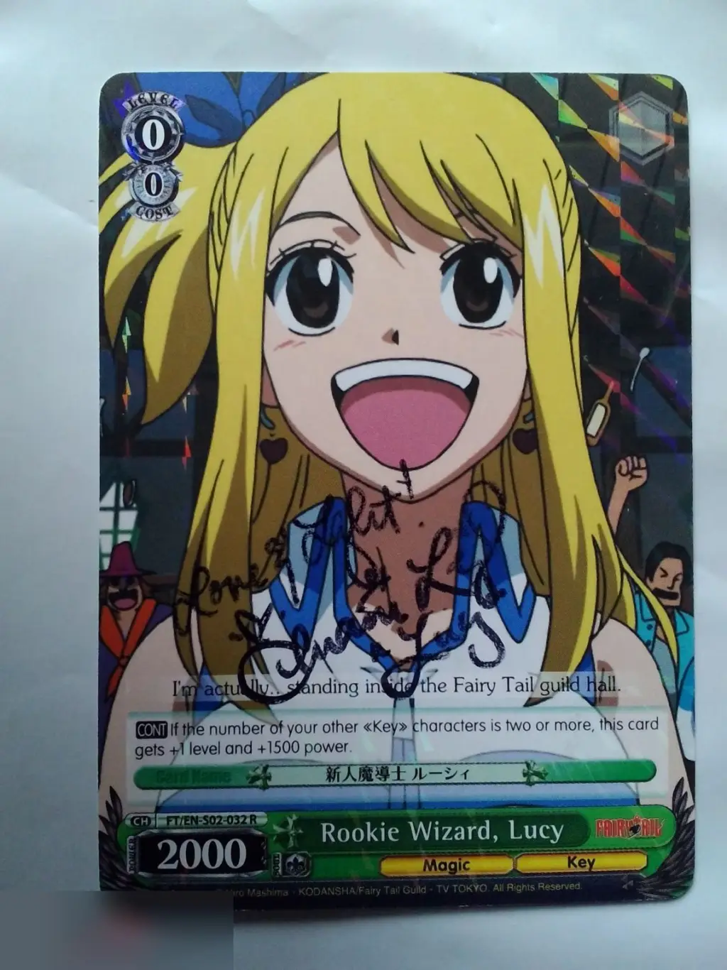 Черами Ли автограф на карточке Fairy Tail