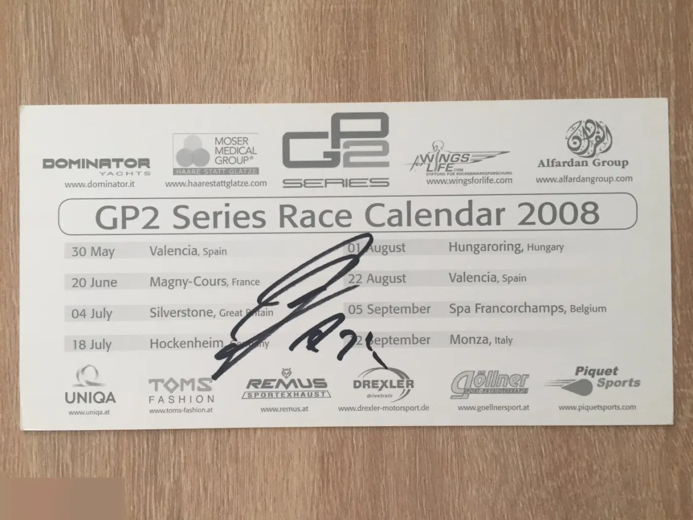 Андреас Цубер автограф