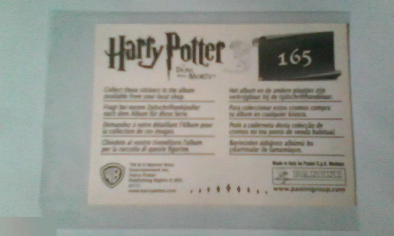 Тоби Джонс автограф на наклейке Гарри Поттер 1