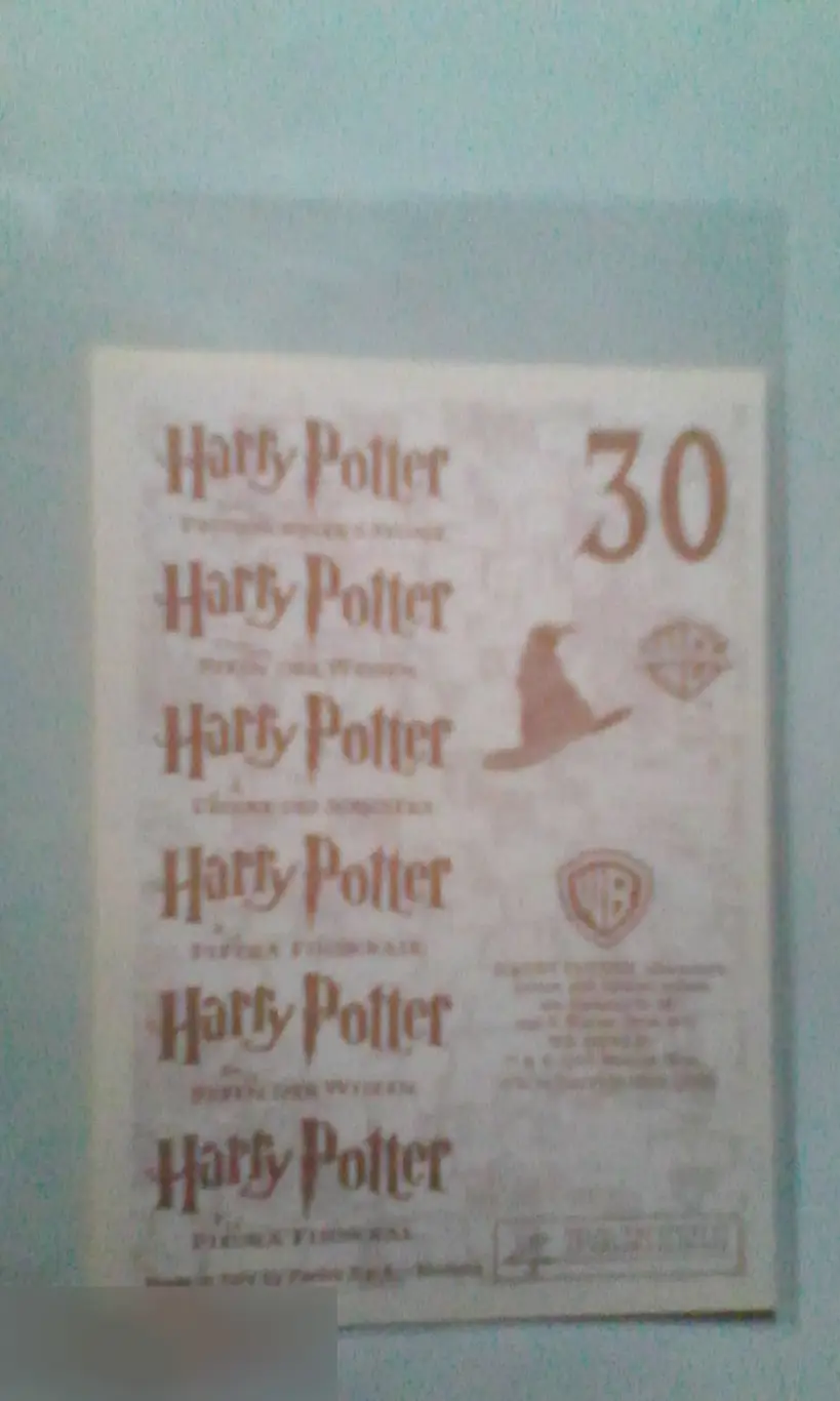 Иэн Харт автограф на наклейке Гарри Поттер 1