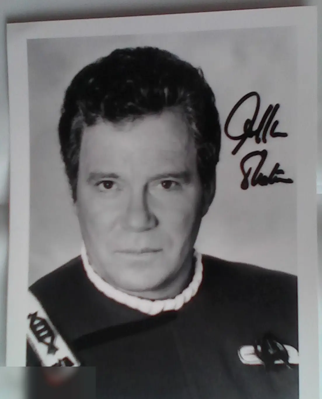 Уильям Шетнер напечатанный автограф принт