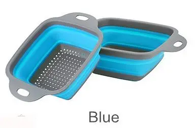 Дуршлаг складной синий новый 1