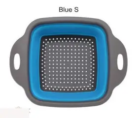 Дуршлаг складной синий новый