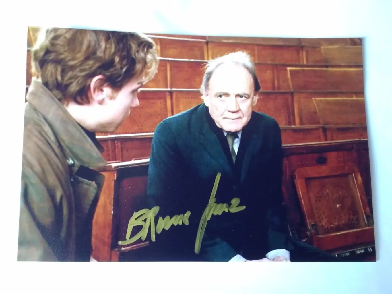 Бруно Ганц автограф на фото Чтец