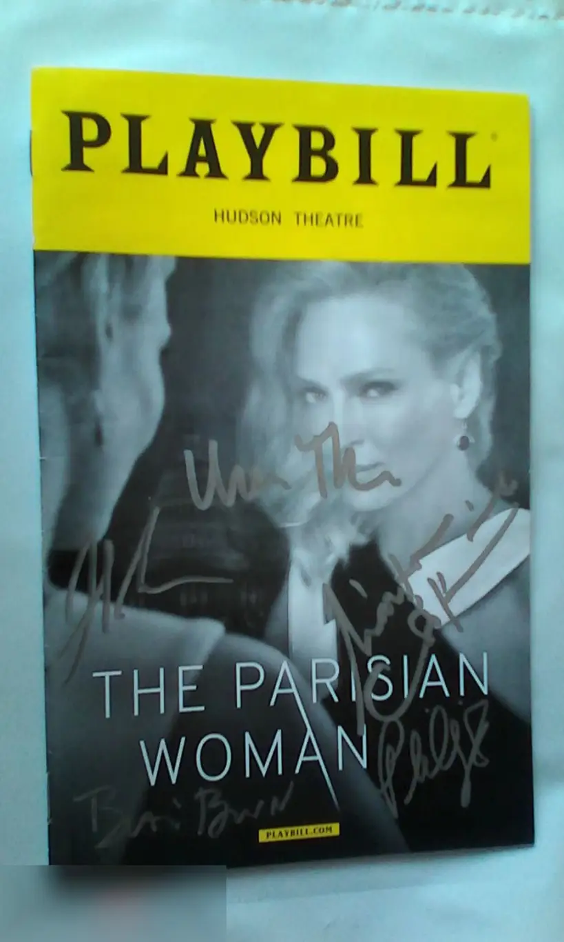 Автографы актёров The Parisian Woman Бродвей Ума Турман, Джош Лукас и другие