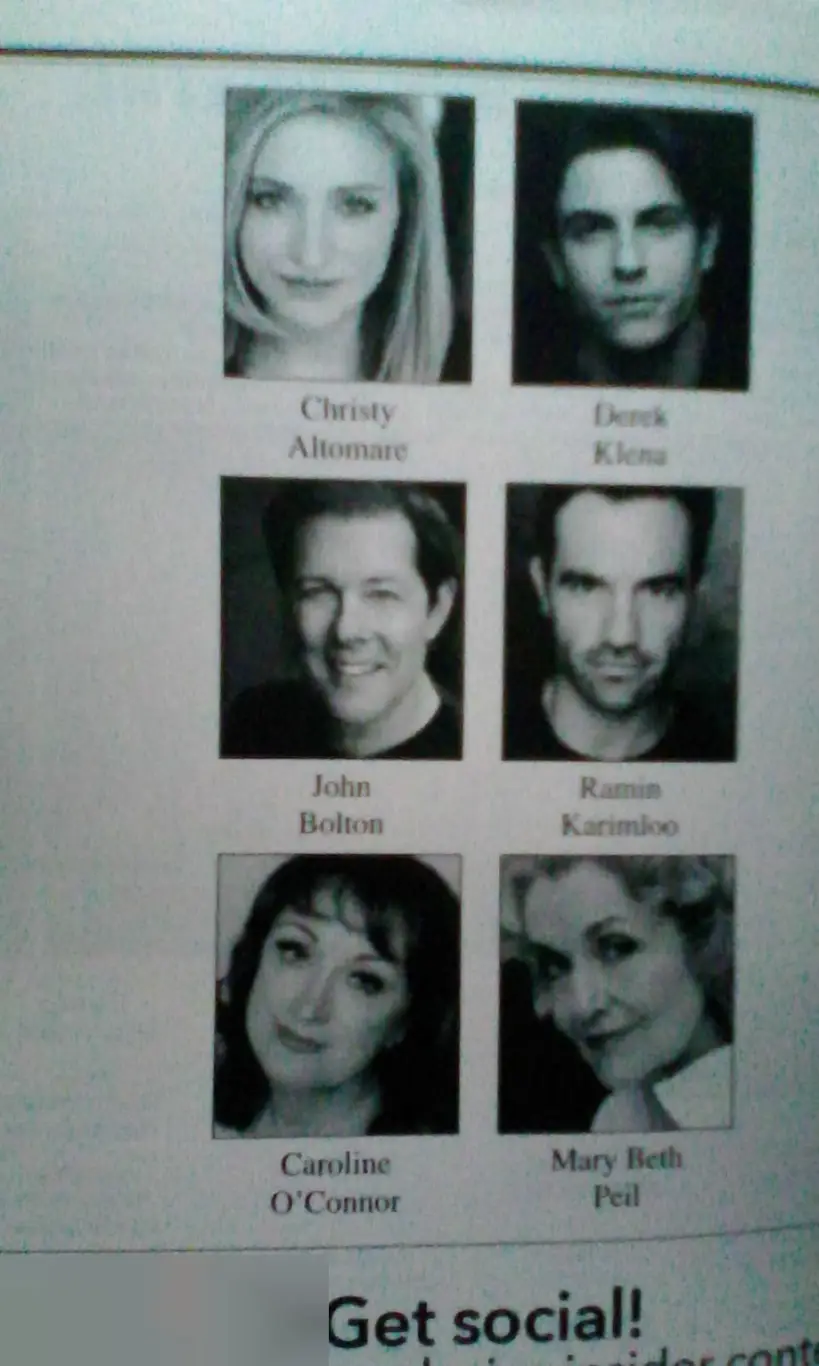 Автографы актёров мюзикла Anastasia Бродвей Рамин Каримлу и другие 2