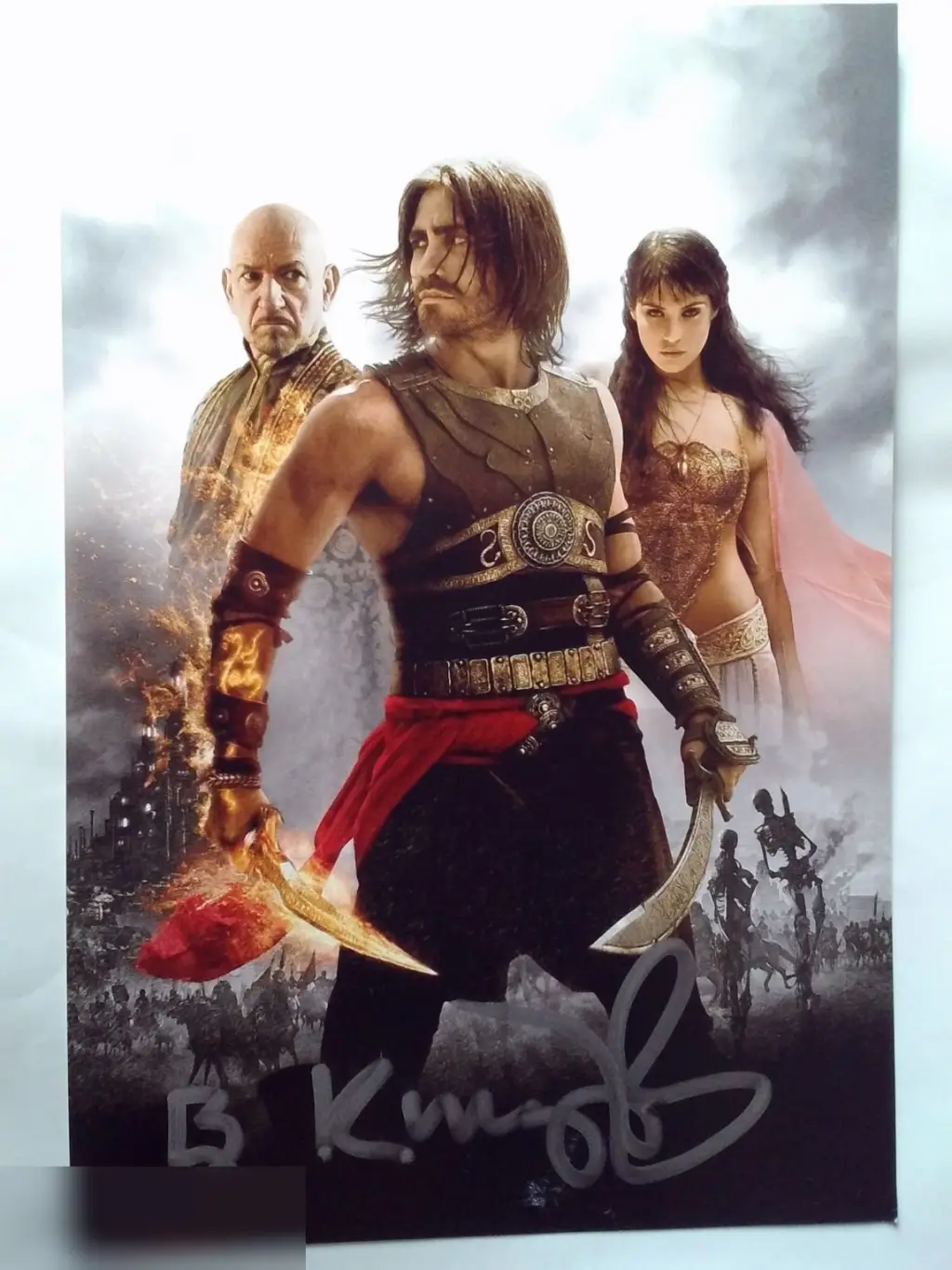 Бен Кингсли автограф на фото Принц Персии: Пески времени
