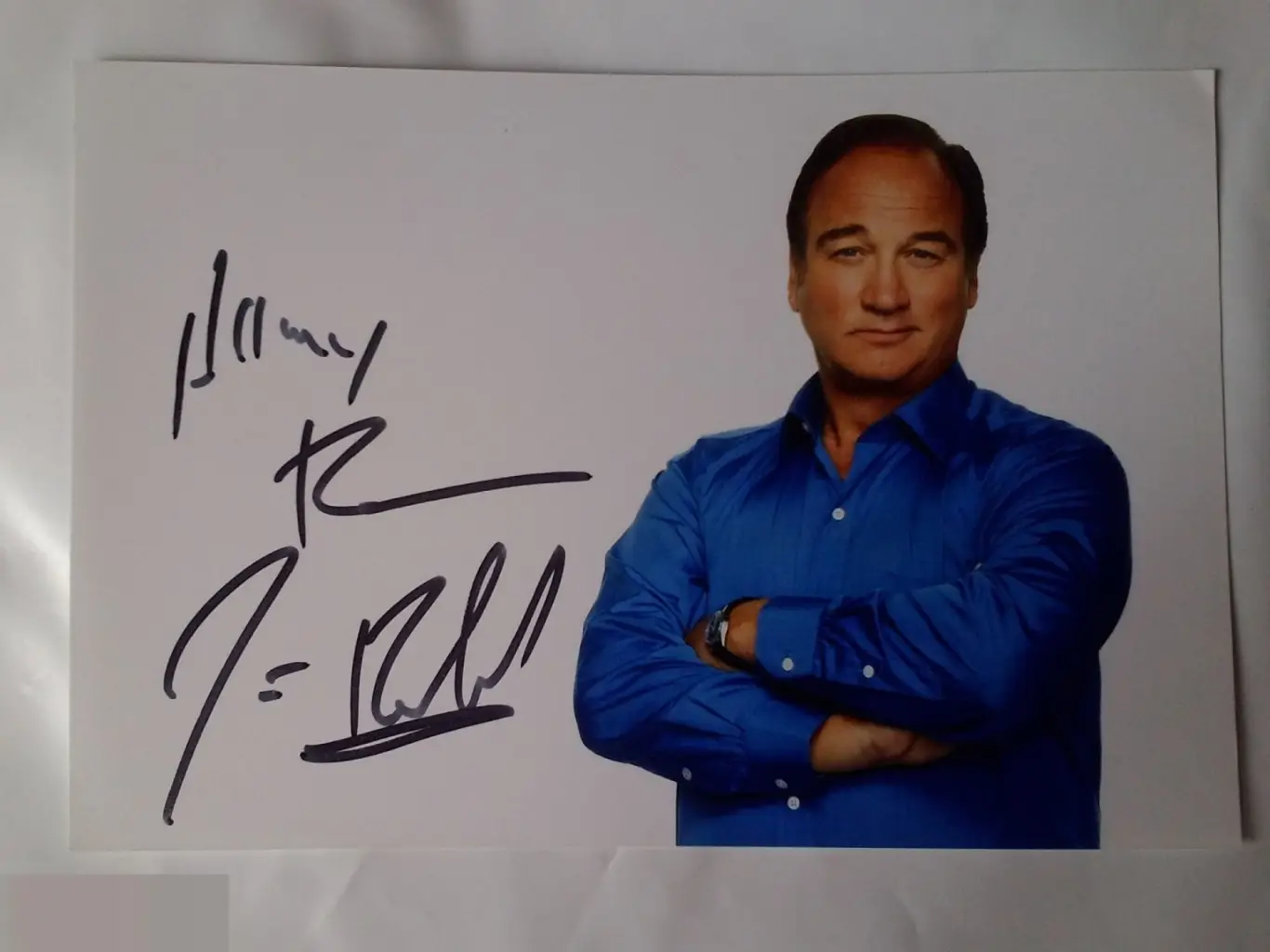 Джеймс Белуши автограф на фото