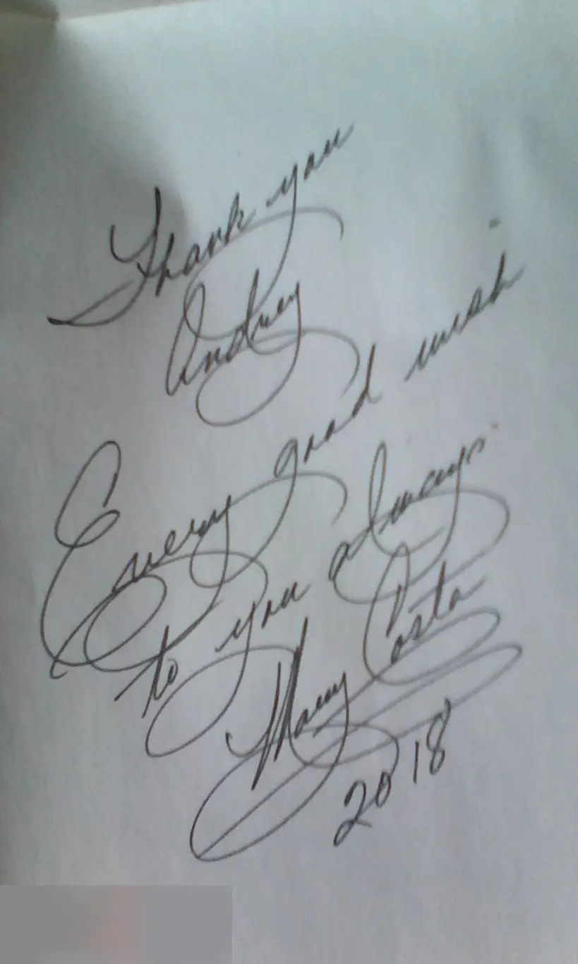 Мэри Коста Спящая красавица автограф записка