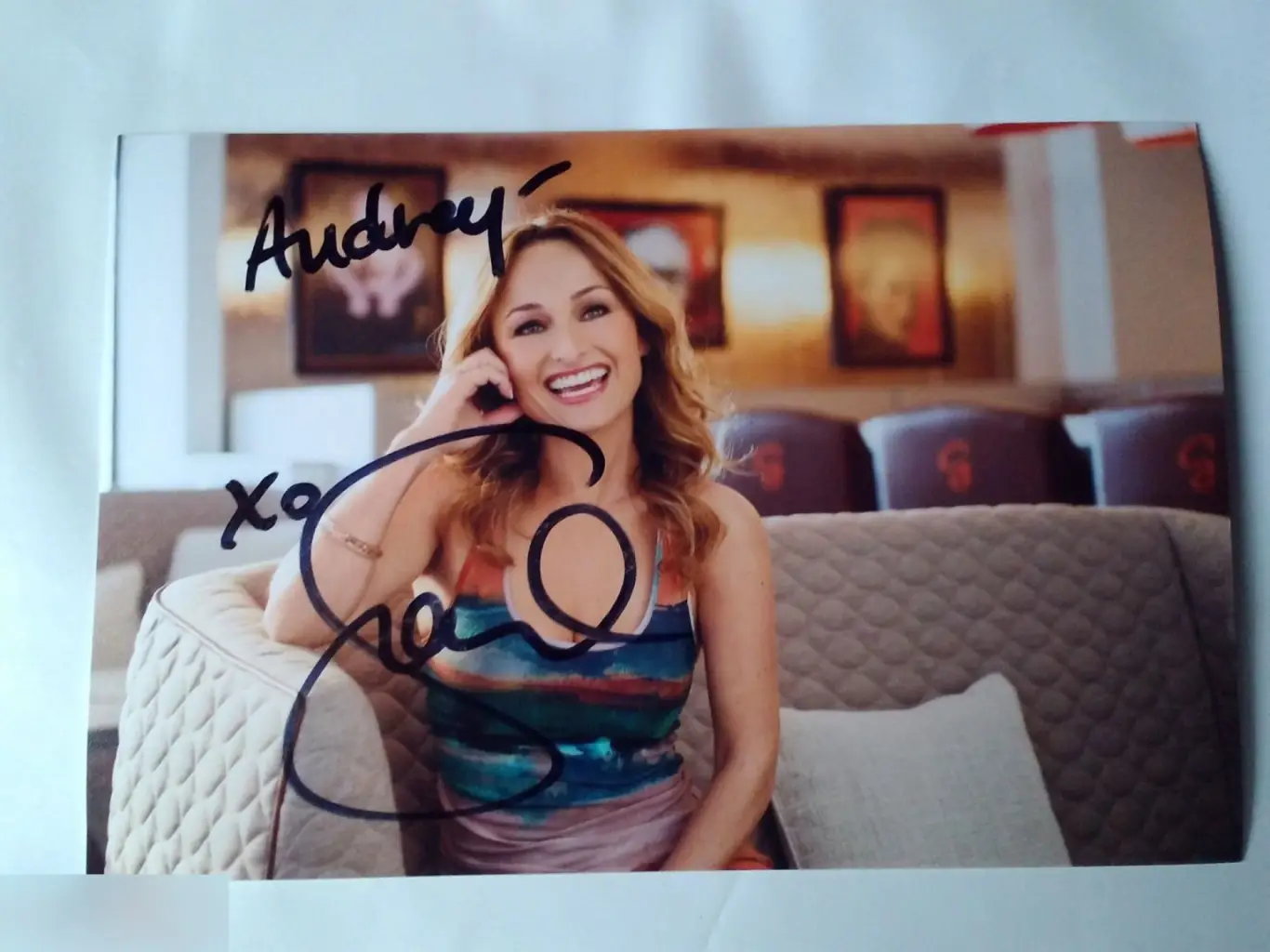 Джада Де Лаурентис автограф на фото