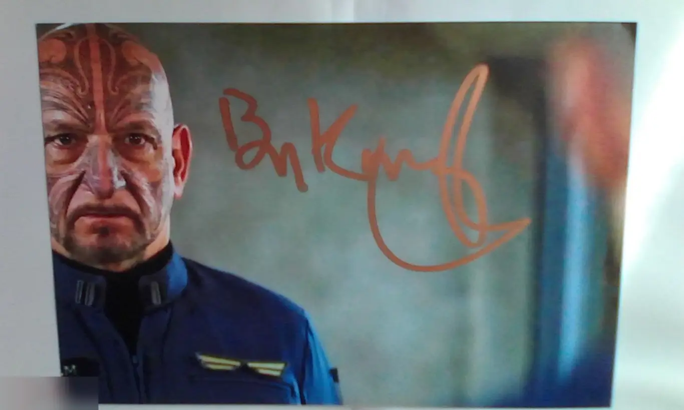 Бен Кингсли автограф на фото Игра Эндера