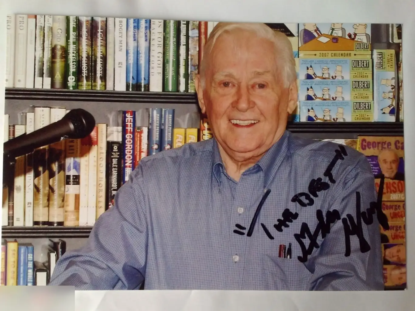 Алан Янг автограф на фото