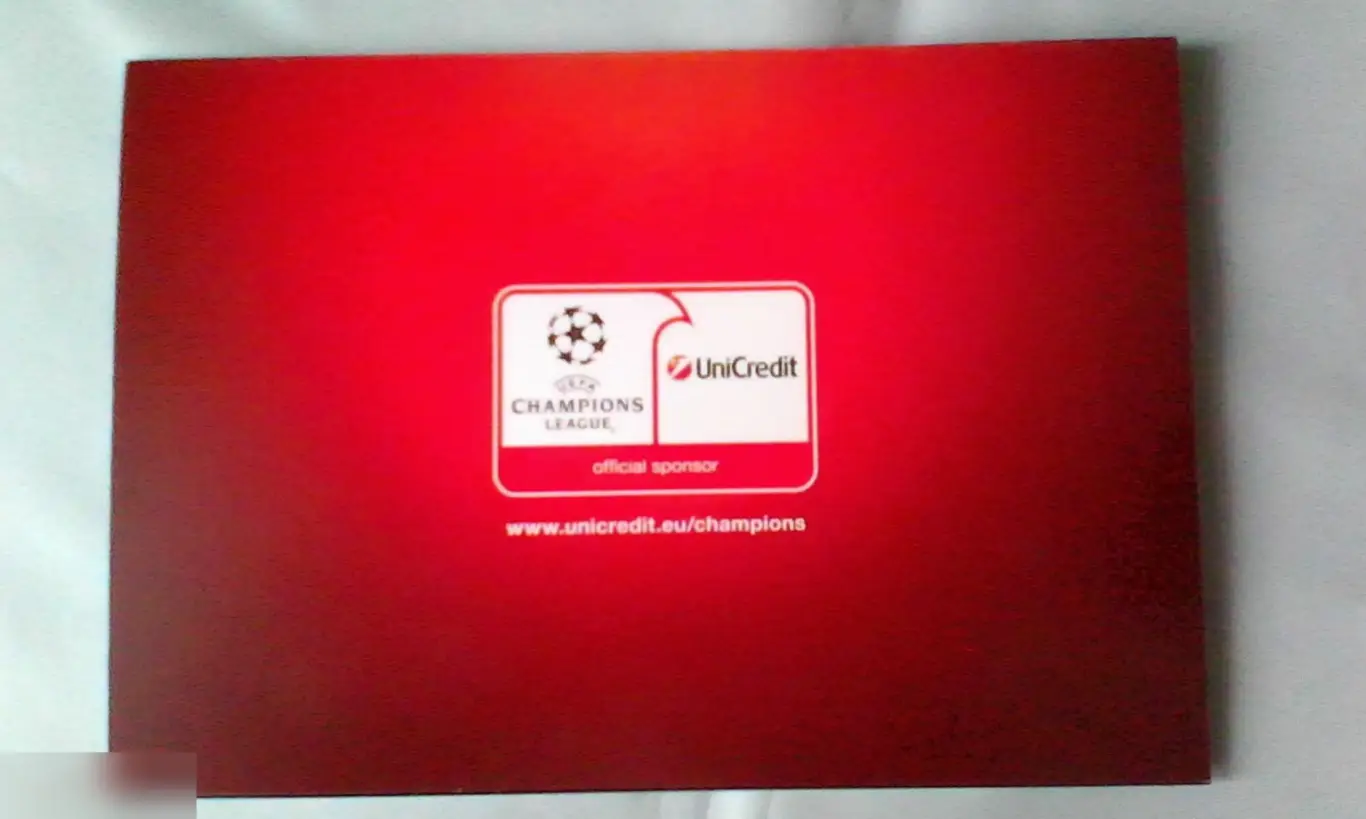 Фольга с финала УЕФА 2010 сертификат 2