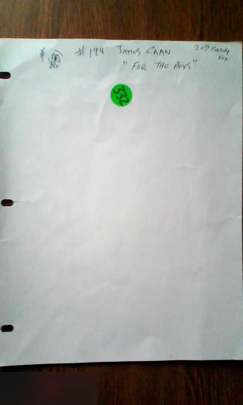 Джеймс Каан ношеный шарф из фильма Для наших ребят с письмом подлинности Walt Disney Attractions 6