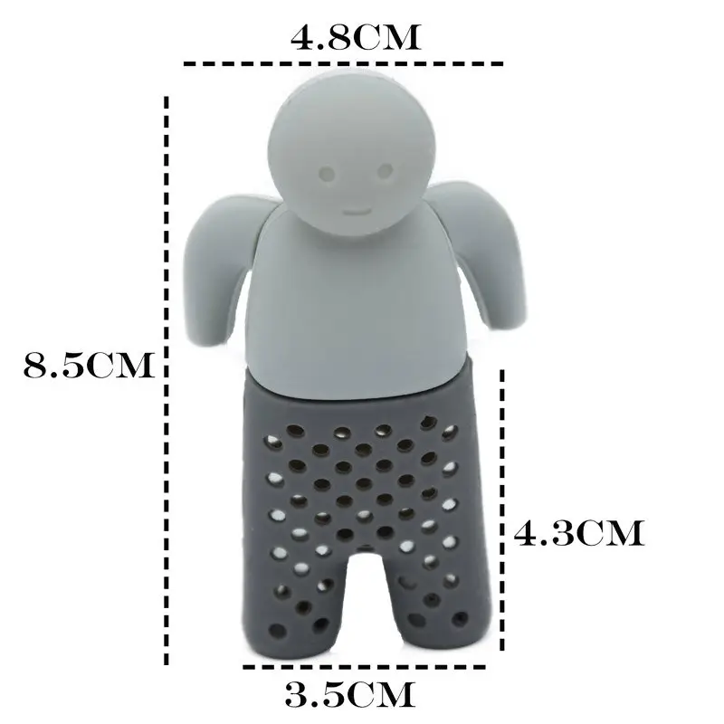 Ситечко для чая человек серый 4