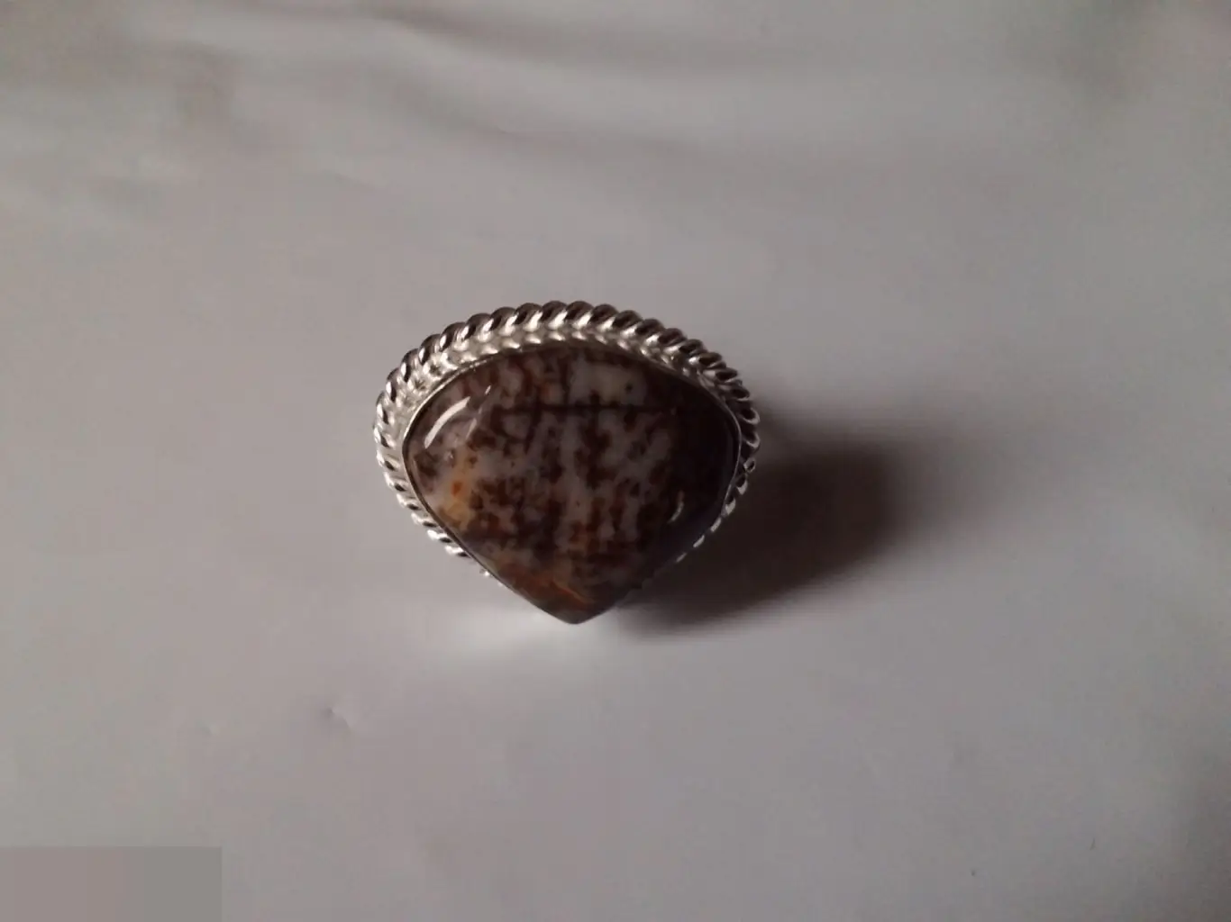 Серебряное кольцо с опалом проба 925 1