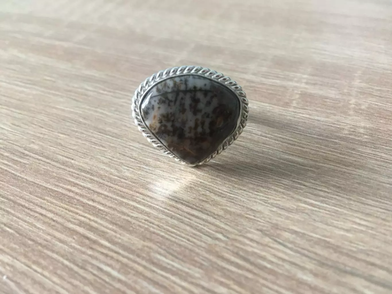 Серебряное кольцо с опалом проба 925 1