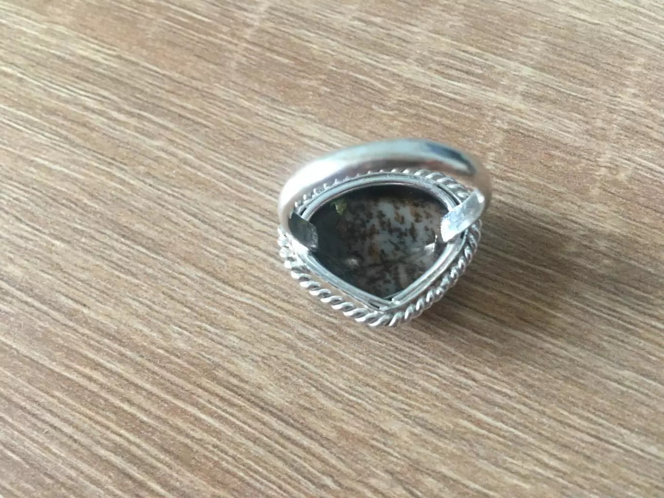 Серебряное кольцо с опалом проба 925 2