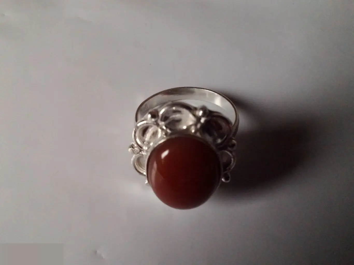 Серебряное кольцо с кораллом проба 925 1