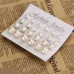 12 пар серёжек пластик