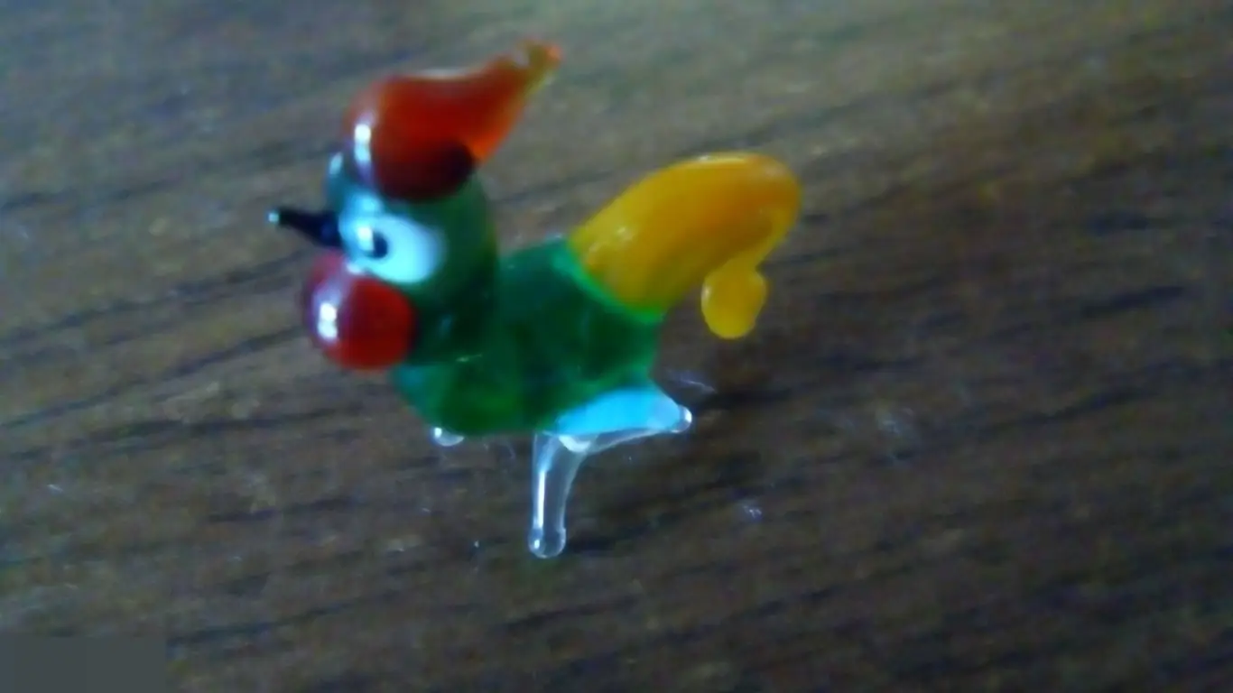 Фигурка из стекла петух 1