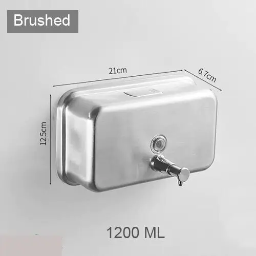 Дозатор для жидкого мыла 1,2 л нержавеющая сталь 1