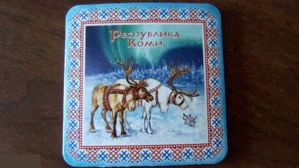 Республика Коми подставка пробковая 8х8 см
