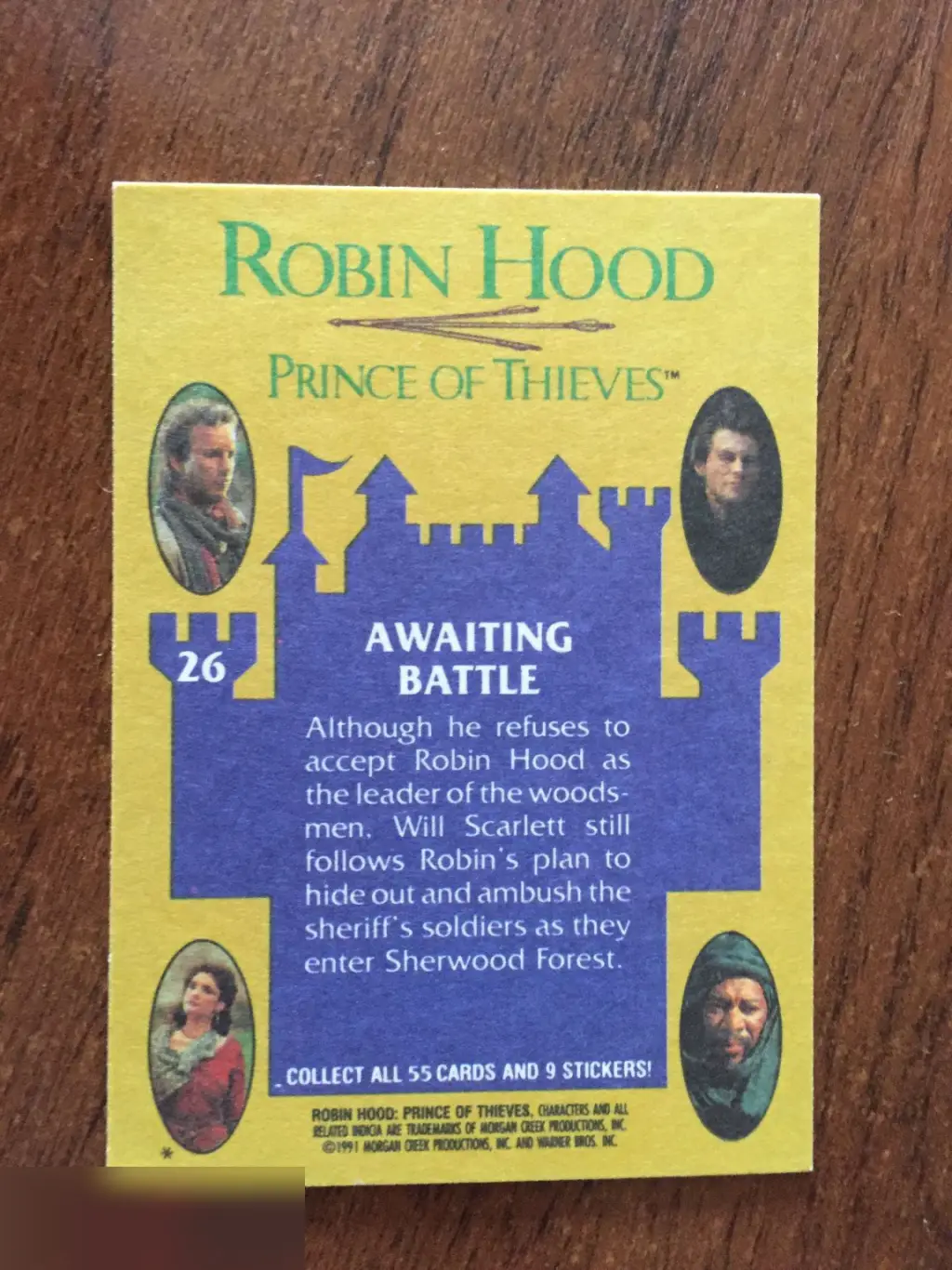 Кристиан Слейтер автограф на карточке Робин Гуд: Принц воров 1