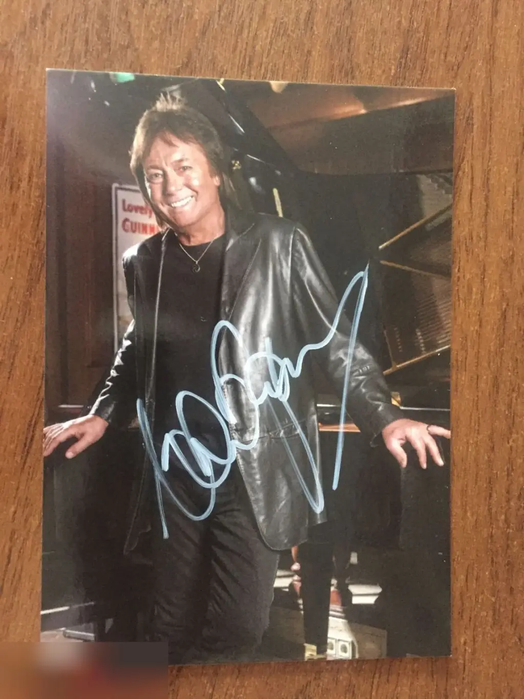 Крис Норман автограф на открытке