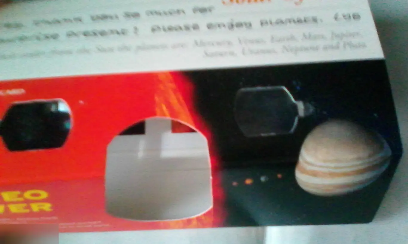 Солнечная система подписанная стерео открытка 2